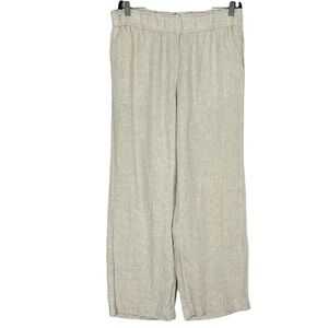 Nwot Talbots 2023 Nantucket Pull-On Wide Leg Linen Pant Large Stretchy Summer